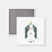 Einhorn in der Yoga-Pose Magnet (Vorderseite/Rückseite)