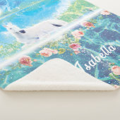 Einhorn in einer paradiesischen Traumwelt maßgesch Sherpadecke (3/4)