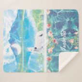 Einhorn in einer paradiesischen Traumwelt maßgesch Sherpadecke (Vorderseite (Horizontal))