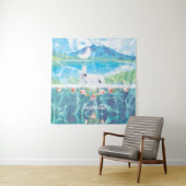 Einhorn in einer paradiesischen Traumwelt Wandteppich (Beispiel)