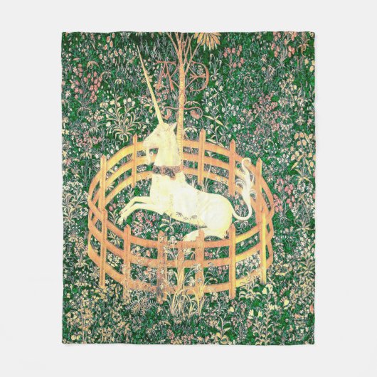 Einhorn in Gefangenschaft Fleecedecke (Vorderseite)