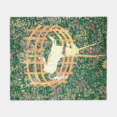 Einhorn in Gefangenschaft Fleecedecke (Vorderseite (Horizontal))