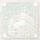 Einhorn in Gefangenschaft Glasuntersetzer (Rückseite)
