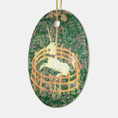 Einhorn in Gefangenschaft Keramik Ornament (Links)