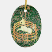 Einhorn in Gefangenschaft Keramik Ornament (Vorne)