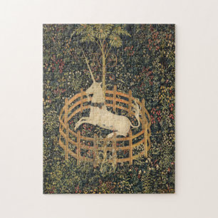 Einhorn in Gefangenschaft Mittelalter Vintage Tapi Puzzle