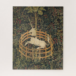 Einhorn in Gefangenschaft Mittelalter Vintage Tapi Puzzle