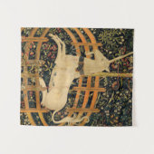 Einhorn in Gefangenschaft Original Wandteppich (Vorderseite (Horizontal))