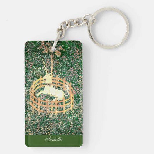 Einhorn in Gefangenschaft Schlüsselanhänger (Rückseite)