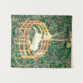 Einhorn in Gefangenschaft Wandteppich (Vorderseite (Horizontal))