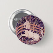 Einhorn in Gefangenschaft Wandteppich Button (Vorne & Hinten)