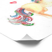 Einhorn in Liebe Fotodruck (Ecke)