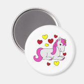 Einhorn in Liebe Magnet (Vorderseite/Rückseite)