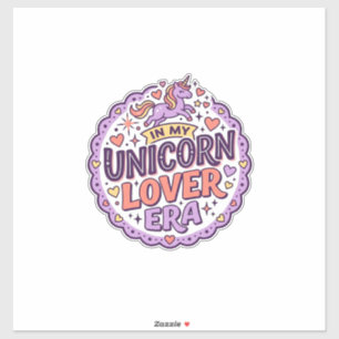 Einhorn in meiner Einhorn-Liebhaber-Ära Whimsical Aufkleber