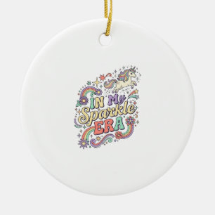 Einhorn In Meiner Funkel Ära Kawaii Bekleidung Gra Keramik Ornament