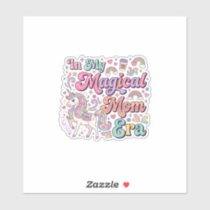 Einhorn In Meiner Magischen Mutter Ära Kawaii POD  Aufkleber