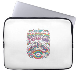 Einhorn In Meiner Regenbogen-Traum-Ära Farbige Kle Laptopschutzhülle