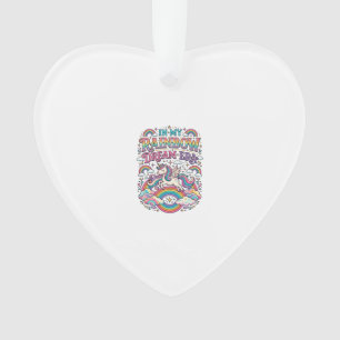 Einhorn In Meiner Regenbogen-Traum-Ära Farbige Kle Ornament