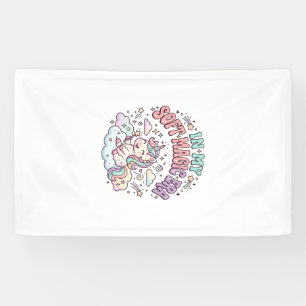 Einhorn In Meiner Weichen Magie-Ära Retro-Stil Pro Banner