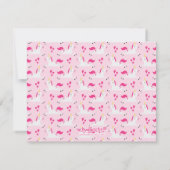 Einhorn in Pinks mit Herz Mitteilungskarte (Rückseite)