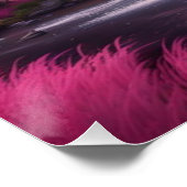 Einhorn in Rosa Poster (Ecke)