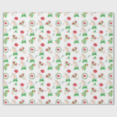 Einhorn in Scarf Weihnachtswrapping Papier Geschenkpapier (Flach)