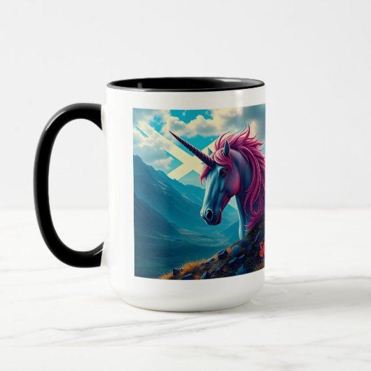 Einhorn in Schottland Tasse (Links)