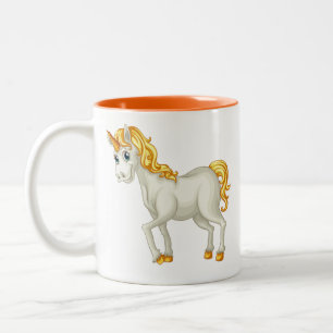 Einhorn-individuelle Name-Tasse Zweifarbige Tasse
