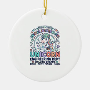 Einhorn Ingenieurabteilung Fettgedruckte Typografi Keramik Ornament