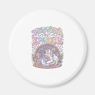 Einhorn Introvertiert aber funkelnd Original Weiß  Magnet
