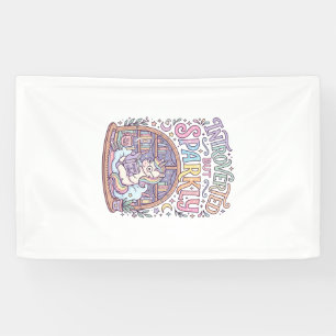 Einhorn Introvertiert aber funkelnd originell weiß Banner
