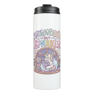 Einhorn Introvertiert aber funkelnd originell weiß Thermosbecher