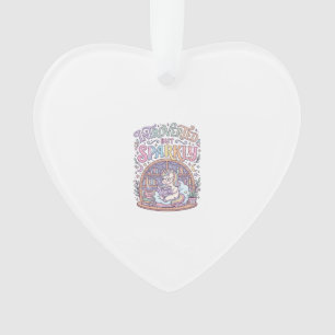 Einhorn Introvertiert aber funkelndes Originalweiß Ornament