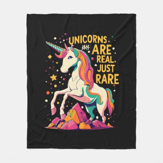 Einhorn ist echt selten fleecedecke (Vorderseite)