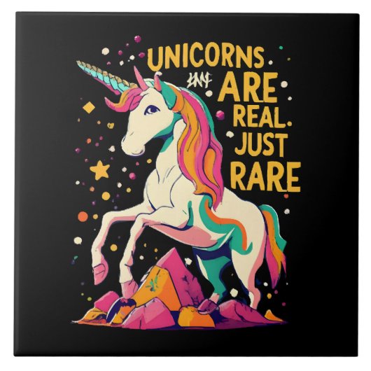 Einhorn ist echt selten fliese (Vorderseite)