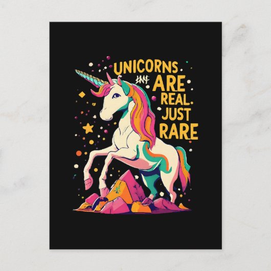 Einhorn ist echt selten postkarte (Vorderseite)