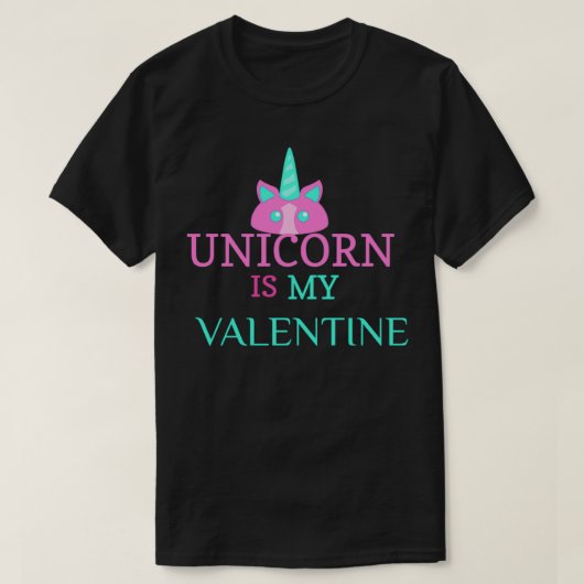 Einhorn ist mein Valentinstag 4 T-Shirt (Design vorne)