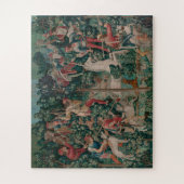 Einhorn-Jagd Mittelalterliche Kunst - Einhorn wird Puzzle (Vertikal)