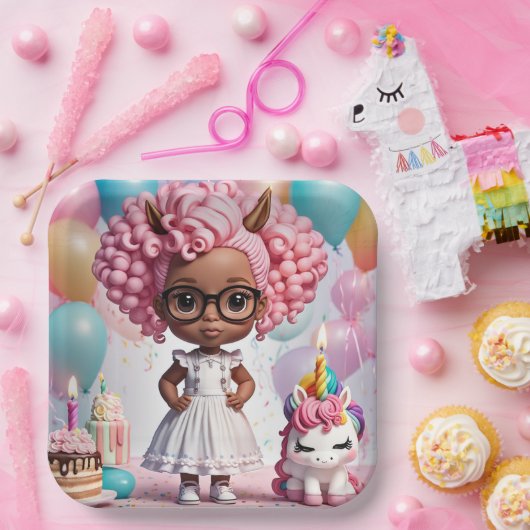 "Einhorn joy" Papierplatte Pappteller (Party)