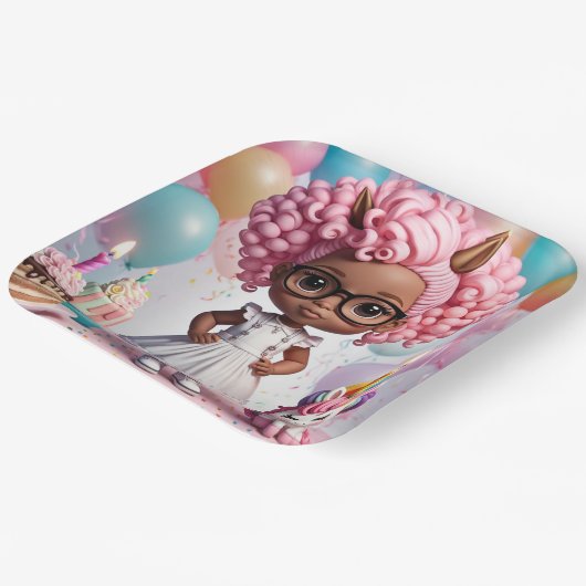 "Einhorn joy" Papierplatte Pappteller (Gewinkelt)