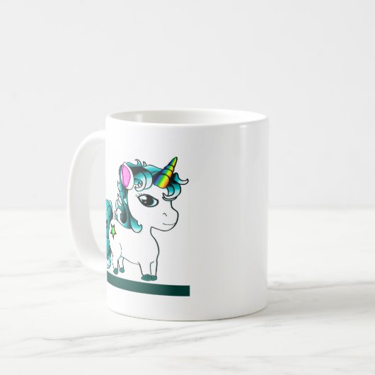 Einhorn Kaffeetasse (Vorderseite Links)