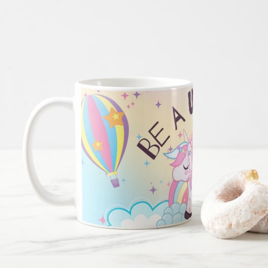 Einhorn Kaffeetasse (Mit Donut)