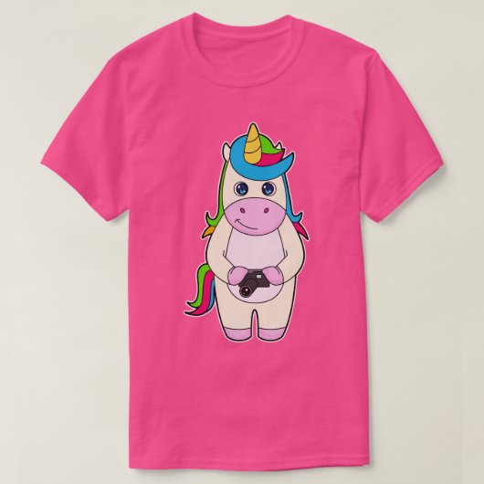 Einhorn-Kamera T-Shirt (Design vorne)