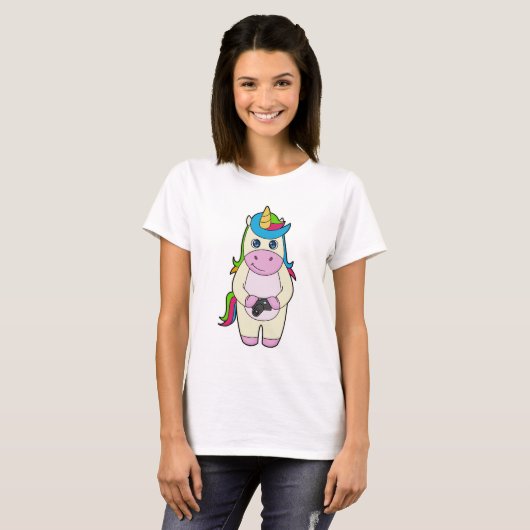 Einhorn-Kamera T-Shirt (Vorne ganz)