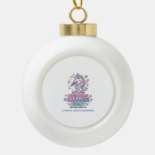 Einhorn-Karaoke-Nacht Fette Typografie Produktgraf Keramik Kugel-Ornament