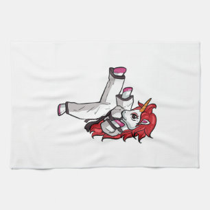 Einhorn Karate Mädchen Taekwondo Jiu Jitsu MMA BJJ Geschirrtuch