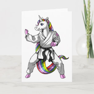 Einhorn Karate Ninja Kampfsport Judo Kickboxen Karte