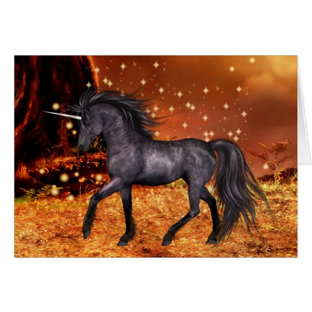 Einhorn-Karten-Fantasie (Vorderseite (Horizontal))