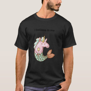 Einhorn Katze Ich glaube an mich Süßes positives D T-Shirt