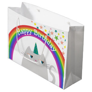 Einhorn Katze Regenbogen Mädchen Geburtstag Große Geschenktüte